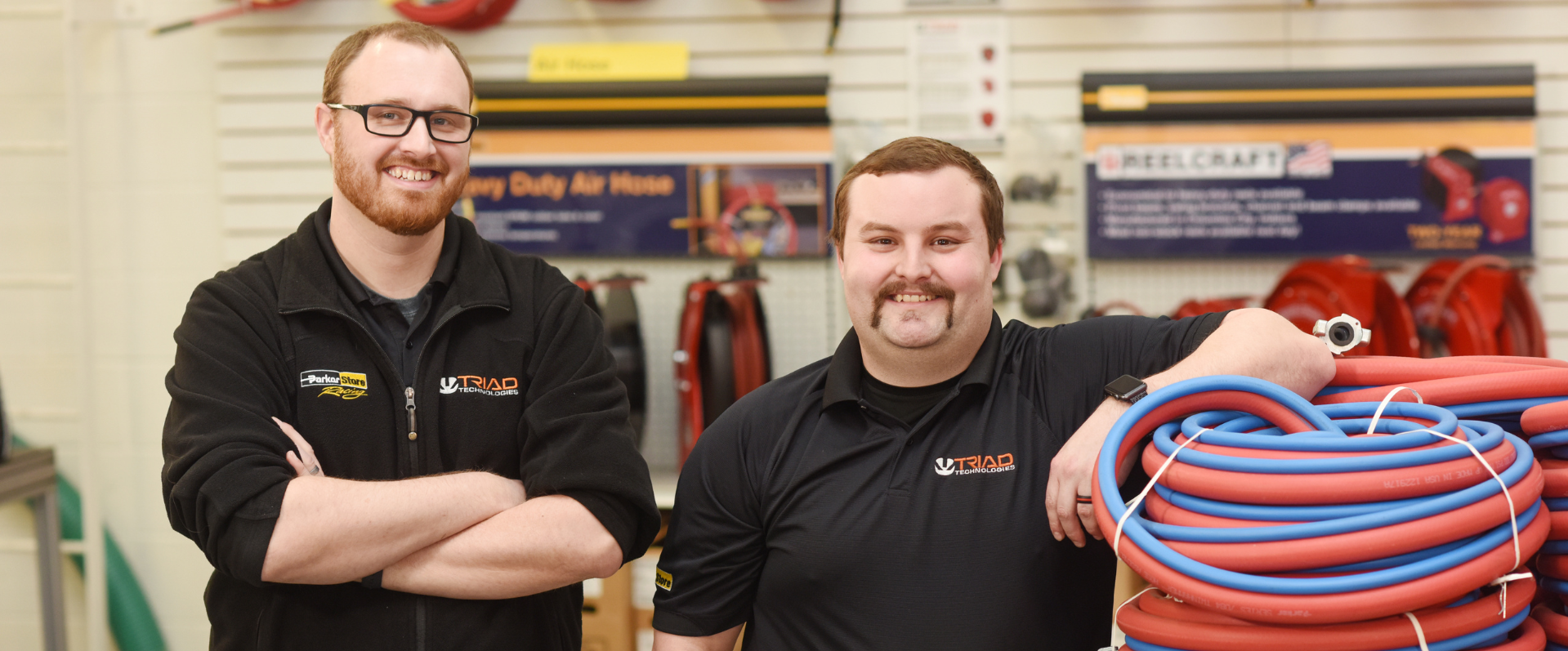 ParkerStore team members with jackhammer hose