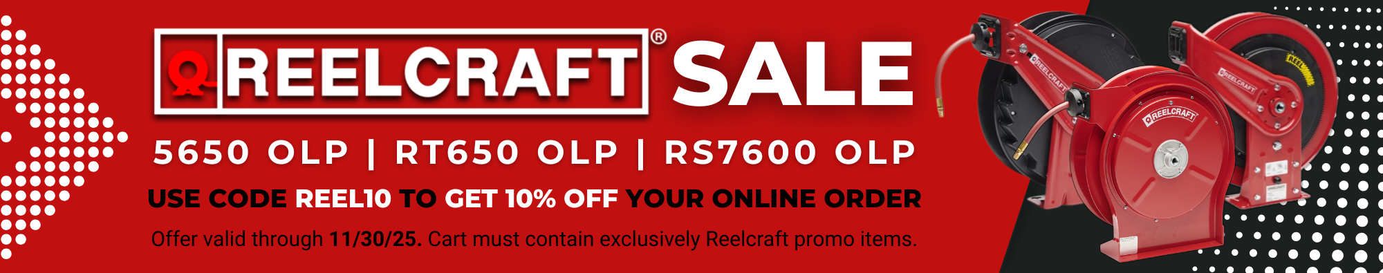 Landing Page Reelcraft Discount Banner